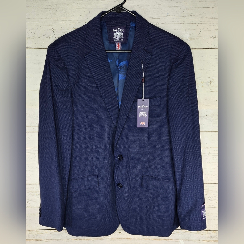 Savile Row Co. Hoxton Check Notch Lapel Suit Jacket Men's 40R